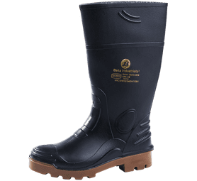 Bata Rhino 2 Gumboot Black and Toffee Size 10