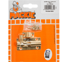 Mackie Barrel Bolt Straight Brass 50 mm