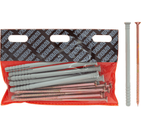 Eureka 6V90 8 x 135 mm Nail In Nylon Countersunk 10 Pack