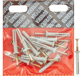 Eureka 6U50 6 x 40 mm Nail In Nylon Countersunk 15 Pack
