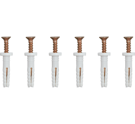 Eureka 6P10 5 x 25 mm Nail In Rimmed White 6 Pack