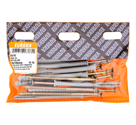Eureka 6V70 8 x 100 mm Nail In Nylon Countersunk 15 Pack