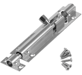 Build and Fix 63 mm Straight Barrel Bolt Chrome Plated