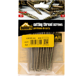 Build and Fix 20 x Cut Thread Screws 4 x 100 mm