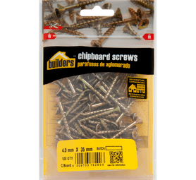 Build and Fix 100 x Chipboard Screws 4 x 35 mm
