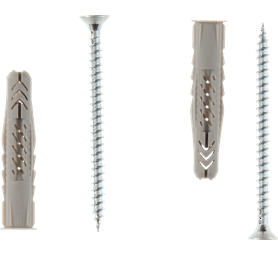 Fischer Plug and Screw Nylon UX8X50RSK 5 Pack