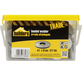 Build and Fix EVA Bond 200 x Washers Silver 6.0 x 26 mm