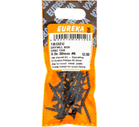 Eureka 30 x Coarse Thread Drywall Screws 3.5 x 30 mm