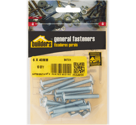 Build and Fix 10 x Gutter Bolts and Nuts 6 x 40 mm