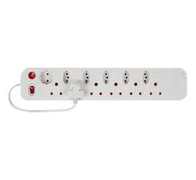 Electricmate 12-Way Multi-Plug with Master Switch White