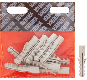 Eureka 1CE50U 10 x 50 mm Wall Plug Grey 12 Pack