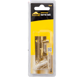 Build and Fix 63 mm Straight Barrel Bolt Polished Brass