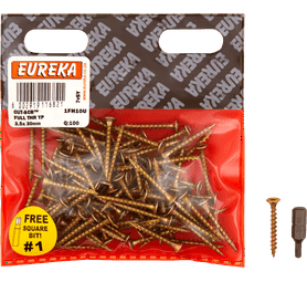 Eureka 1FH10U 3.5 x 30 mm Cut Screw Full Thread 100 Pack