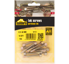 Build and Fix 10 x Tek Screws 12 x 40 mm