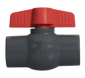 Rovic Leers Threaded PVC Ball Valve Red and Black 20 mm