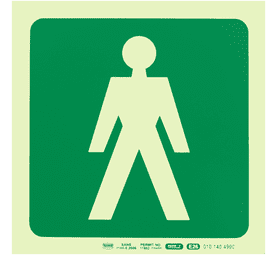 Parrot Products Photoluminescent E26 Male Symbol Sign Green 190 mm