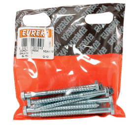 Eureka 1CA60U 6 x 75 mm Coach Screw Galvanised 12 Pack