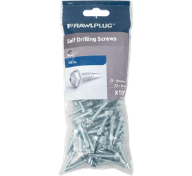 Rawlplug 100 x Self Drilling Screws with Washer 32 x 5.5 mm