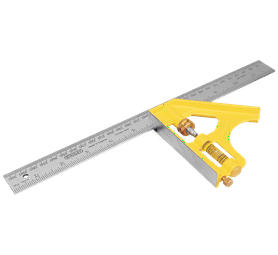 Stanley Die Cast Combination Square Sliver and Yellow 300 mm