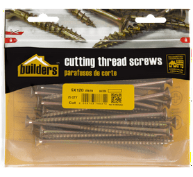 Build and Fix 25 x Cut Thread Screws 6 x 120 mm