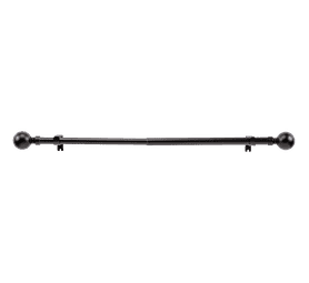 Ledaine Expandable Rod with Ball Finial Black 1500 to 2800 mm