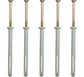 Eureka 6T90 6 x 70 mm Nail In Nylon Countersunk 5 Pack