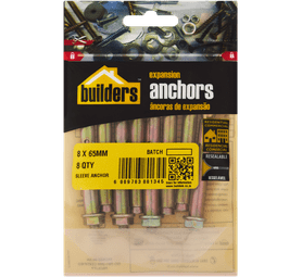 Build and Fix 8 x Sleeve Anchors 8 x 65 mm