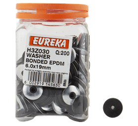 Eureka 200 x Bonded EPDM Washers 6 x 19 mm