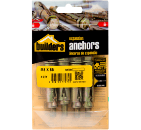 Build and Fix 4 x Expansion Anchors 8 x 65 mm