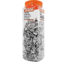 Eureka 200 x Aluminium Large Flange Blind Rivets 4.8 x 12 mm