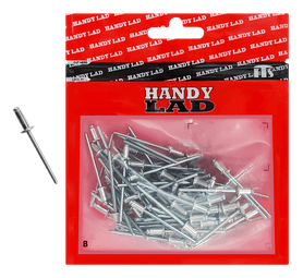 Rutherford 100 x Aluminium Blind Rivets 10 x 4 mm