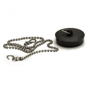 Chain Bath & Plug Set Black