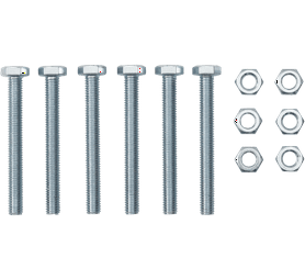 Eureka 8 x 70 mm Hex Set Screw and Nut Galvanised 6 Pack