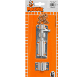 Mackie Barrel Bolt Straight Electrogalvanised 102 mm