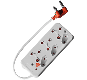 PowerWorx 6-Way Surge Protected Multi Plug White - Exclusive to Build and Fix