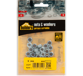 Build and Fix 704740 20 x Nylock Nuts 6 mm