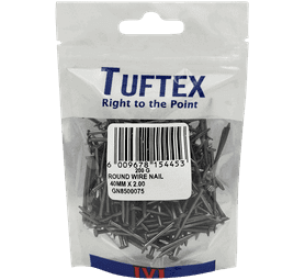 Tuftex Round Wire Nails White 40 x 2 mm