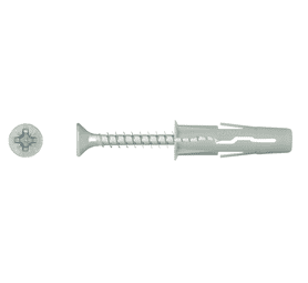 Rawlplug 36 x Universal Uno Plugs and Screws White 6 x 28 mm