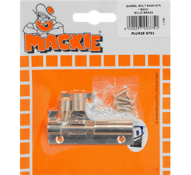 Mackie Barrel Bolt Straight Brass 64 mm