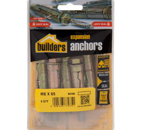 Build and Fix 6 x Expansion Anchors 8 x 65 mm