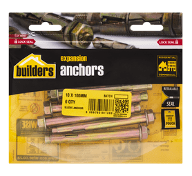 Build and Fix 6 x Sleeve Anchors 10 x 100 mm