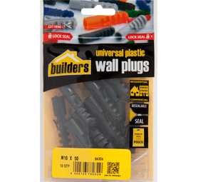 Build and Fix 12 x Wall Plugs 10 x 50 mm