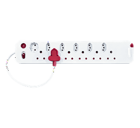 Electricmate Surge Protected 12 Way Multi Plug Black