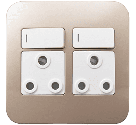 Veti Switch Plug Double - White/Champ