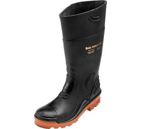 Bata Rhino 2 Gumboot Black and Toffee Size 6