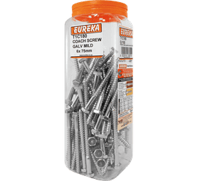 Eureka 6 x 75 mm Coach Screw Q100 Galvanised Mild