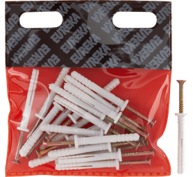 Eureka 6Q50 5 x 45 mm Nail In Rimmed White 20 Pack