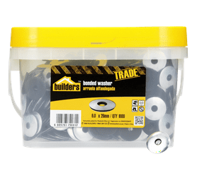 Build and Fix 1000 x EPDM Bonded Washers Silver 26 x 6 mm