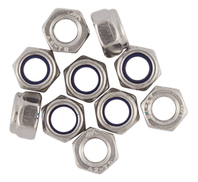 Build and Fix 10 x Stainless Steel Nyloc Nuts 5 mm