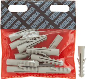 Eureka 3I50 10 x 50 mm Wall Plug Grey 12 Pack